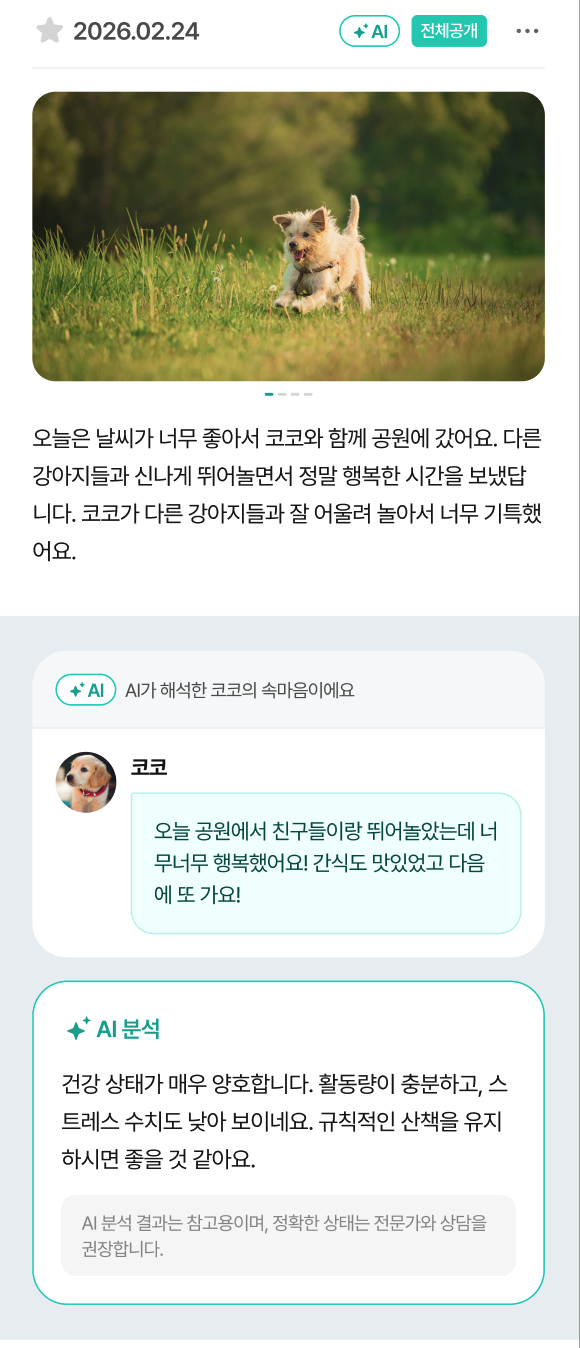 AI 분석 화면